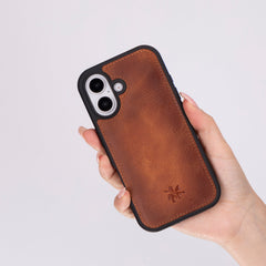 Lucca Snap On Leather Case for iPhone 16