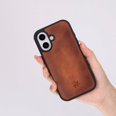 Lucca Snap On Leather Case for iPhone 16