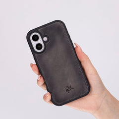 Lucca Snap On Leather Case for iPhone 16