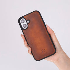 Funda de cuero Lucca Snap On para iPhone 15 Plus