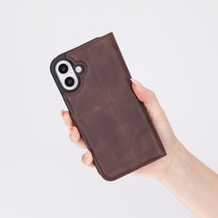 Ravenna RFID Blocking Detachable Leather Wallet Case for iPhone 16