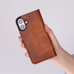 Ravenna RFID Blocking Detachable Leather Wallet Case for iPhone 16