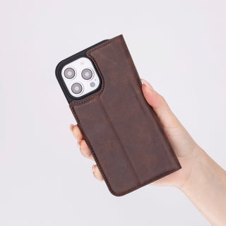 Ravenna RFID Blocking Detachable Leather Wallet Case for iPhone 16 Pro