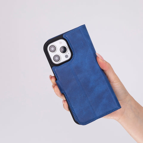 Ravenna RFID Blocking Detachable Leather Wallet Case for iPhone 16 Pro Max
