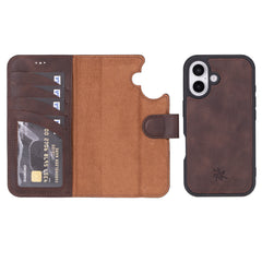 Ravenna RFID Blocking Detachable Leather Wallet Case for iPhone 16
