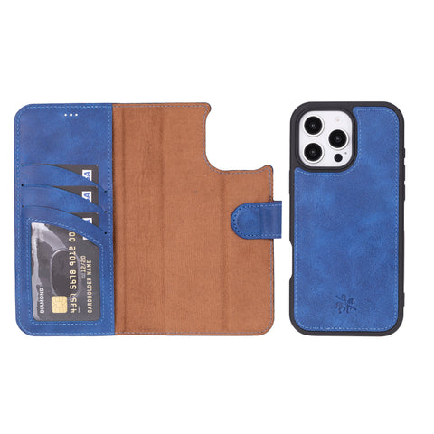 Ravenna RFID Blocking Detachable Leather Wallet Case for iPhone 16 Pro Max