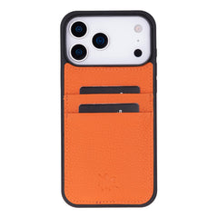 Funda tipo billetera de cuero Capri Snap On para iPhone 15 Pro Max