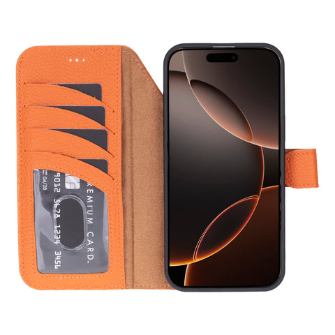 Ravenna RFID Blocking Detachable Leather Wallet Case for iPhone 17 Pro Max