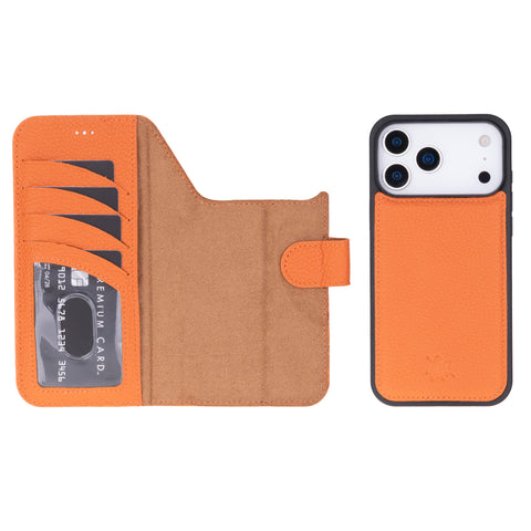 Ravenna RFID Blocking Detachable Leather Wallet Case for iPhone 17 Pro Max