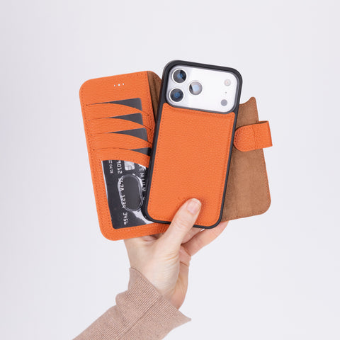 Ravenna RFID Blocking Detachable Leather Wallet Case for iPhone 17 Pro Max