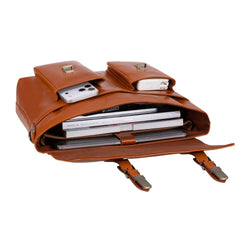 Olympus Leather Business Briefcase / Laptop Case