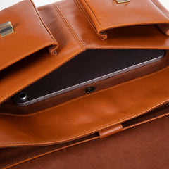 Olympus Leather Business Briefcase / Laptop Case
