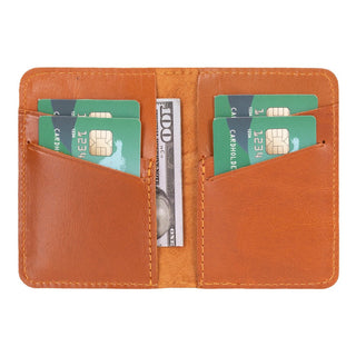 Enrico Genuine Leather Card Holder - Sandy Tan