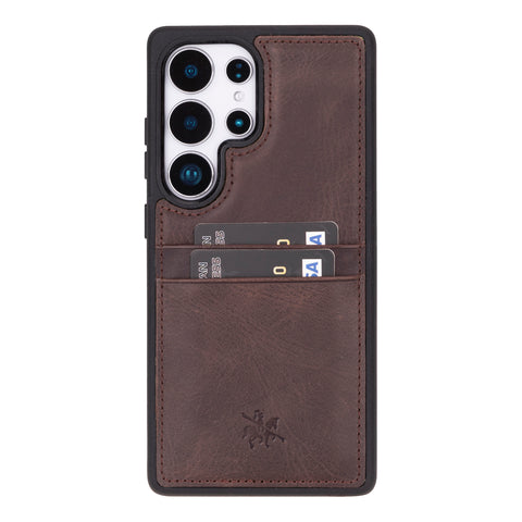 Funda tipo billetera de cuero Capri Snap On para Samsung Galaxy S24 Ultra