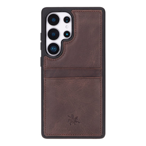 Funda tipo billetera de cuero Capri Snap On para Samsung Galaxy S24 Ultra