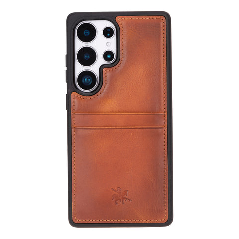 Funda tipo billetera de cuero Capri Snap On para Samsung Galaxy S24 Ultra