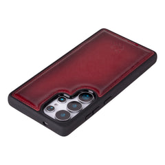 Funda de cuero Lucca Snap On para Samsung Galaxy S24 Ultra