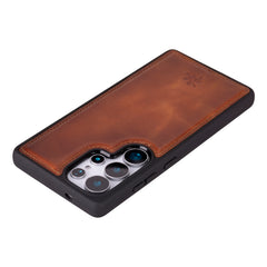 Funda de cuero Lucca Snap On para Samsung Galaxy S24 Ultra