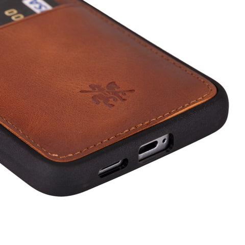 Funda tipo billetera de cuero Capri Snap On para Samsung Galaxy S24 Plus