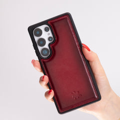 Funda de cuero Lucca Snap On para Samsung Galaxy S24 Ultra