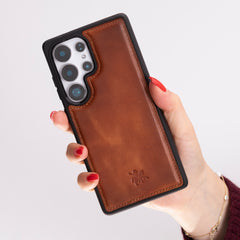 Funda de cuero Lucca Snap On para Samsung Galaxy S24 Ultra