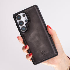 Funda de cuero Lucca Snap On para Samsung Galaxy S24 Ultra