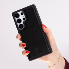 Funda de cuero Lucca Snap On para Samsung Galaxy S24 Ultra