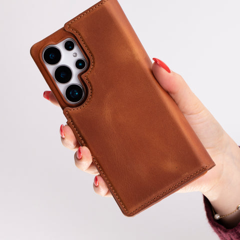Florence RFID Blocking Leather Wallet Case for Samsung Galaxy S25 Ultra