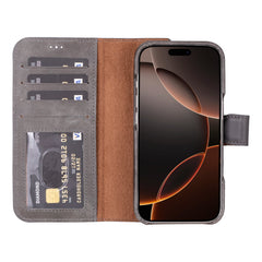 Funda tipo billetera de cuero con bloqueo RFID Florence para iPhone 15 Pro