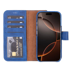 Funda tipo billetera de cuero con bloqueo RFID Florence para iPhone 15 Pro
