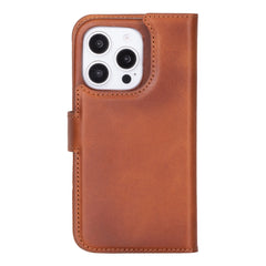 Funda tipo billetera de cuero con bloqueo RFID Florence para iPhone 15 Pro