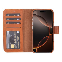 Funda tipo billetera de cuero con bloqueo RFID Florence para iPhone 15 Pro