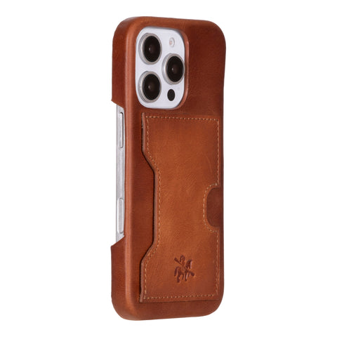 Funda tipo billetera de cuero con bloqueo RFID Florence para iPhone 15 Pro