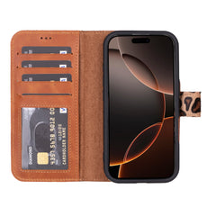 Funda tipo billetera de cuero con bloqueo RFID Florence para iPhone 15 Pro