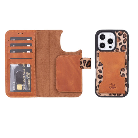 Funda tipo billetera de cuero con bloqueo RFID Florence para iPhone 15 Pro