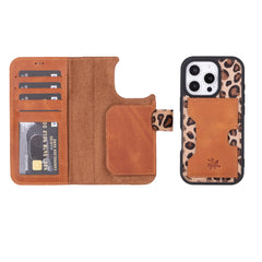Funda tipo billetera de cuero con bloqueo RFID Florence para iPhone 15 Pro