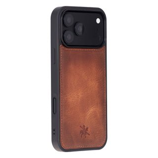 Funda de cuero Lucca Snap On para iPhone 15 Pro