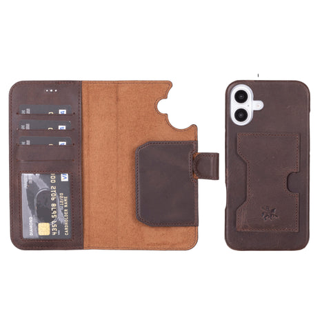 Florence RFID Blocking Leather Wallet Case for iPhone 16 Plus