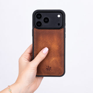 Funda de cuero Lucca Snap On para iPhone 15 Pro