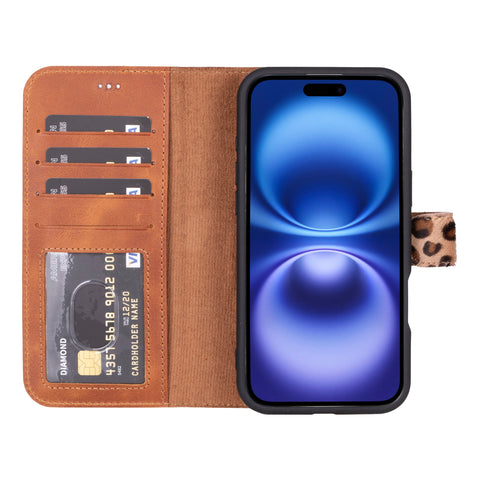 Florence RFID Blocking Leather Wallet Case for iPhone 16 Plus