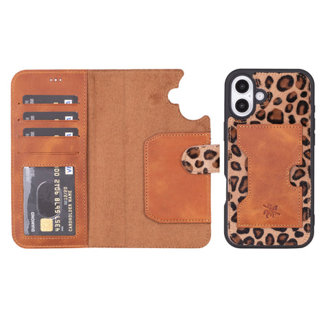Florence RFID Blocking Leather Wallet Case for iPhone 16 Plus