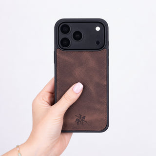 Funda de cuero Lucca Snap On para iPhone 15 Pro