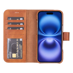 Funda tipo billetera de cuero con bloqueo RFID Florence para iPhone 15 Plus