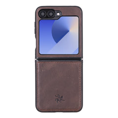 Funda de cuero Lucca Snap-On para Samsung Galaxy Z Flip 5 (6,7 pulgadas)