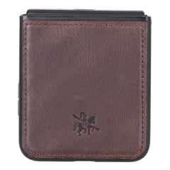 Funda de cuero Lucca Snap-On para Samsung Galaxy Z Flip 5 (6,7 pulgadas)