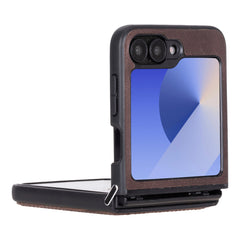 Funda de cuero Lucca Snap-On para Samsung Galaxy Z Flip 5 (6,7 pulgadas)