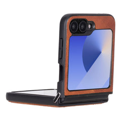Funda de cuero Lucca Snap-On para Samsung Galaxy Z Flip 5 (6,7 pulgadas)