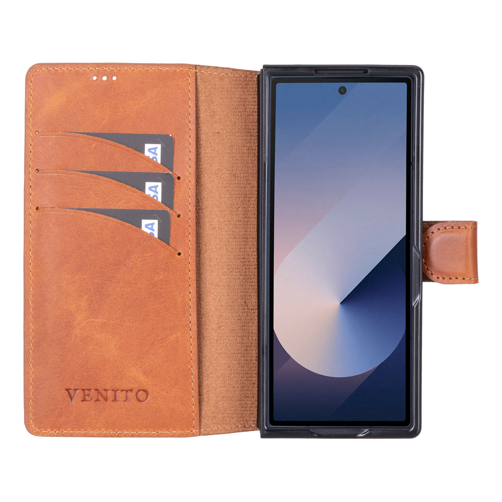 Trieste Leather Wallet Case for Galaxy Z Fold 6 - Premium