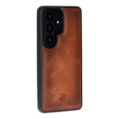 Funda de cuero Lucca Snap On para Samsung Galaxy S24 Ultra