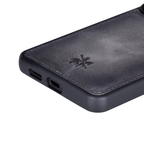Funda de cuero Lucca Snap On para Samsung Galaxy S24 Ultra